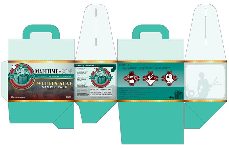 Maritime Soap Diecut Box Design